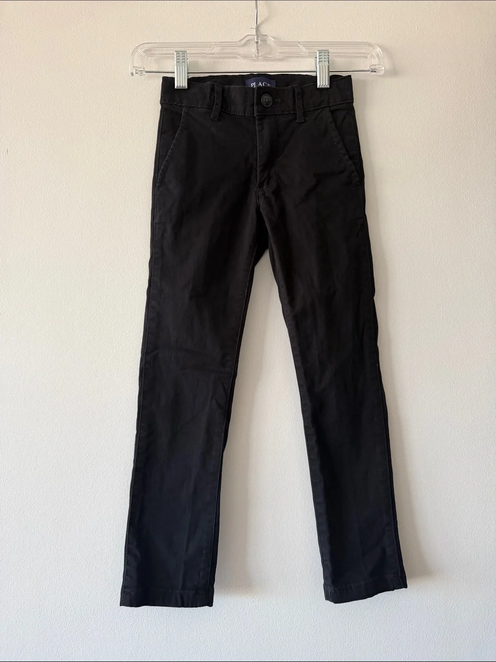 The Children’s Place Boys Slim Chino Pants Lot of 2 Khaki Tan Black Size 6 Slim